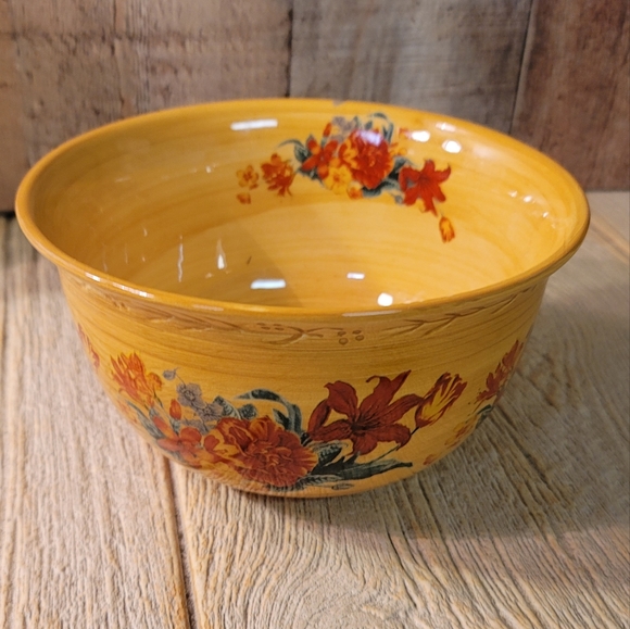 Mediteranian Ceramic Bowl, Floral Planter - Picture 2 of 6